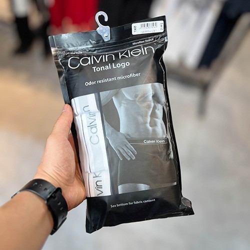 شورت باکسر پادار Calvin Klein پک 3 عددی رنگ (مشکی،سفید،طوسی) سایز 2XL